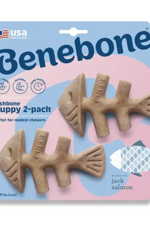 Benebone Fishbone Puppy Zalm S Beste Prijs